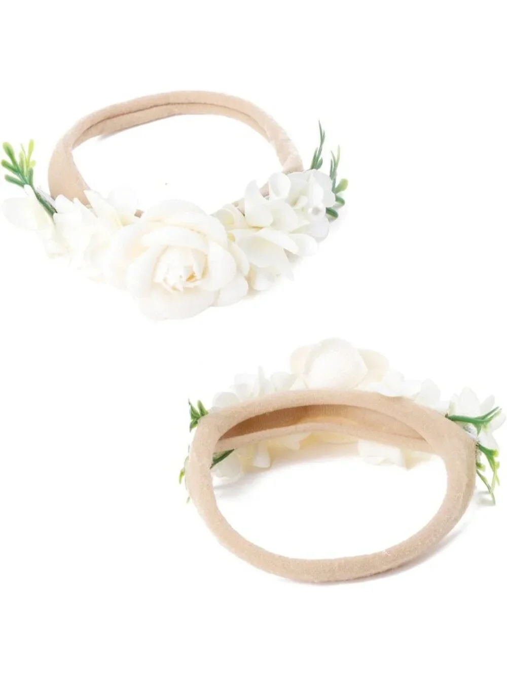 6PCS Baby Girl Flower Headbands - Soft Nylon Elastic Hair Accessories for